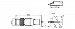 Датчик для цилиндров с С-образным пазом 		MK5372	 IFM Electronic