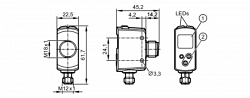 Оптический датчик измерения расстояния 		OGD583	 IFM Electronic