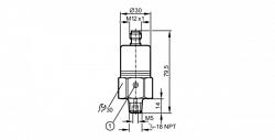 Датчик давления с керамической измерительной ячейкой IFM PX3254	 IFM Electronic										 IFM Electronic