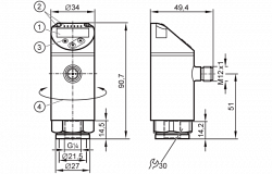 Комбинированный датчик давления 		PY3091	 IFM Electronic